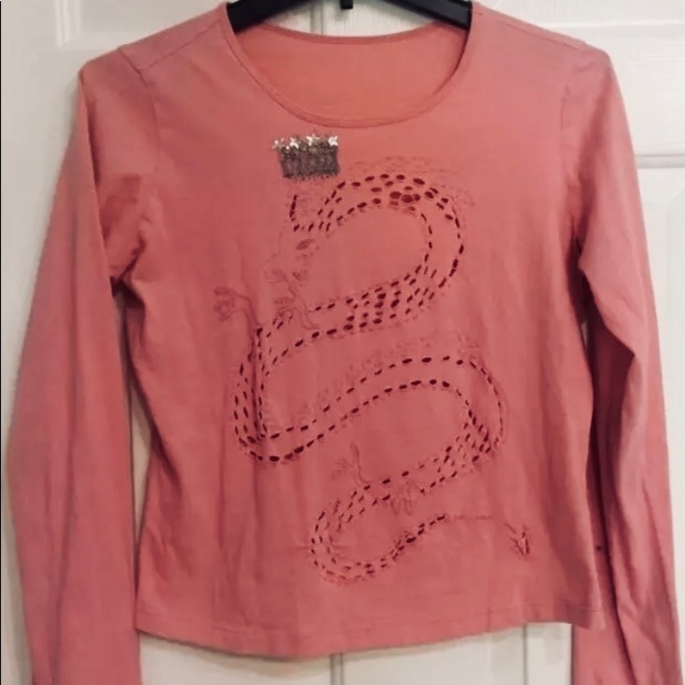 Harvey Nichols London Long Sleeve Pink Top Large